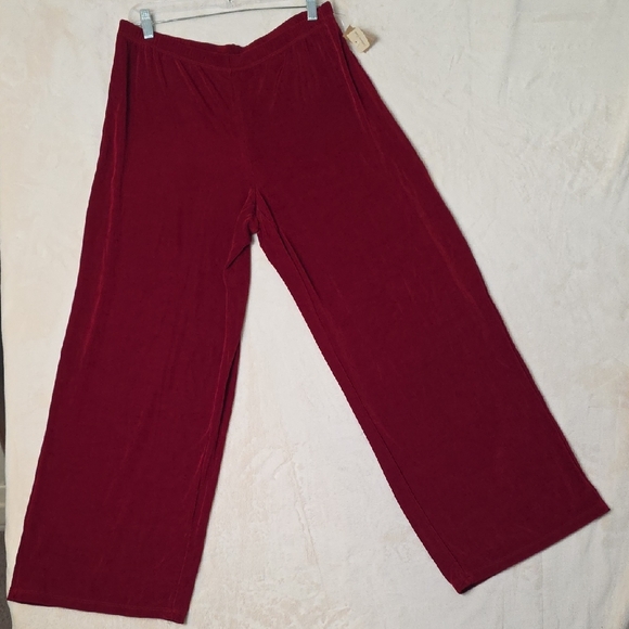Coldwater Creek Pants - Coldwater Creek Burgundy Pants Made in USA